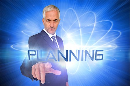 people sign graphic - Planning against shiny futuristic sphere Stock Photo - Premium Royalty-Free, Code: 6109-07601744