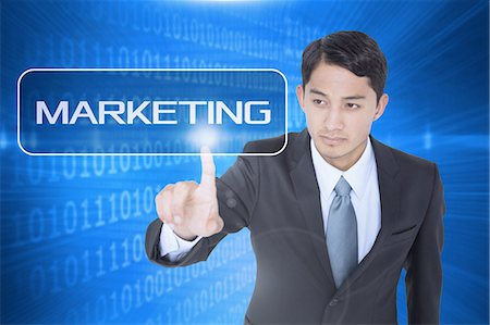 Marketing against futuristic shiny binary code Foto de stock - Sin royalties Premium, Código: 6109-07601702