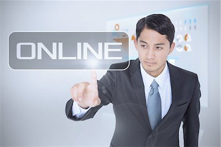 Online against technology interface Stock Photo - Premium Royalty-Free, Code: 6109-07601704