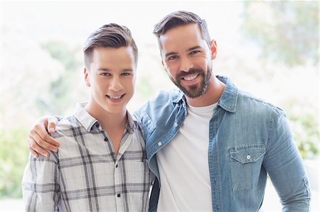 simsearch:6109-08203727,k - Homosexual couple men looking at the camera Stock Photo - Premium Royalty-Free, Code: 6109-08203619