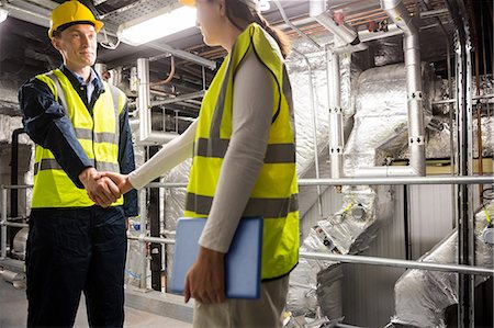 people, shake hand, industry - Engineers working in temperature control room Stock Photo - Premium Royalty-Free, Code: 6109-08389594