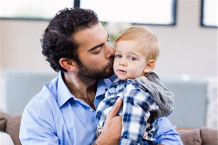 simsearch:6109-08390107,k - Handsome man with child Stock Photo - Premium Royalty-Free, Code: 6109-08390116