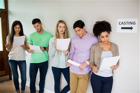 script - Students at a casting call for a play Stock Photo - Premium Royalty-Free, Code: 6109-08396086