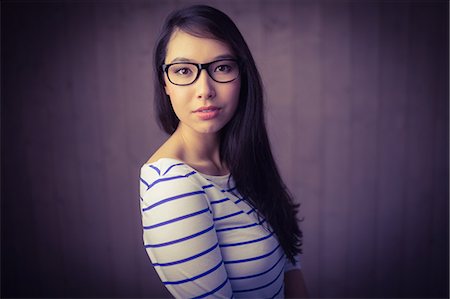 simsearch:400-08831347,k - Pretty hipster posing for camera Stock Photo - Premium Royalty-Free, Code: 6109-08398341