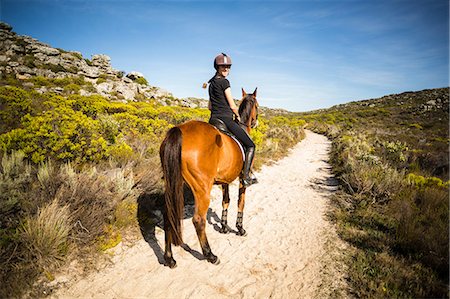 simsearch:6109-08399507,k - Young happy woman with her horse Foto de stock - Sin royalties Premium, Código: 6109-08398482