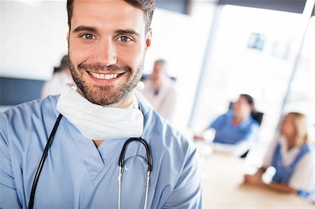 professional team - Medical team having a meeting at the hospital Stock Photo - Premium Royalty-Free, Code: 6109-08488927