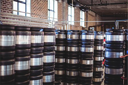 simsearch:6109-08489480,k - Stacks of beer barrels at the local brewery Stock Photo - Premium Royalty-Free, Code: 6109-08489323