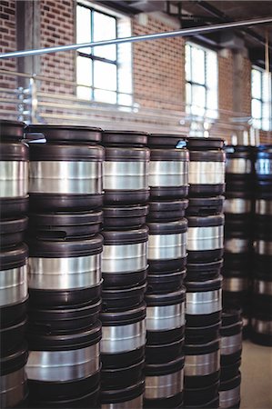 simsearch:6109-08489480,k - Stacks of beer barrels at the local brewery Stock Photo - Premium Royalty-Free, Code: 6109-08489324