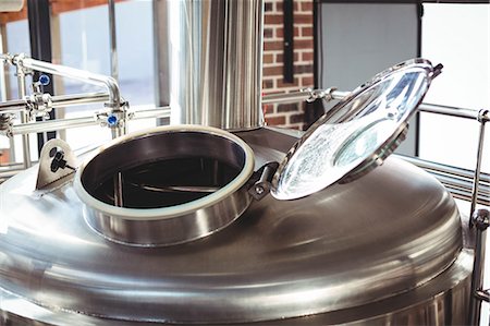 drink beer - Open door of large vat at the local brewery Stock Photo - Premium Royalty-Free, Code: 6109-08489480