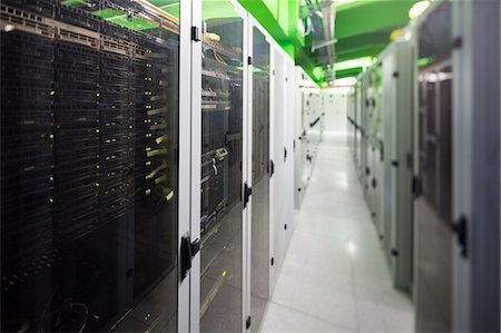 server tower - Empty server room with tower Stock Photo - Premium Royalty-Free, Code: 6109-08690066