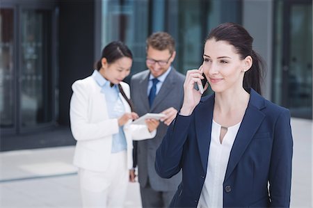 simsearch:6109-08763979,k - Confident businesswoman talking on mobile phone Stock Photo - Premium Royalty-Free, Code: 6109-08804310