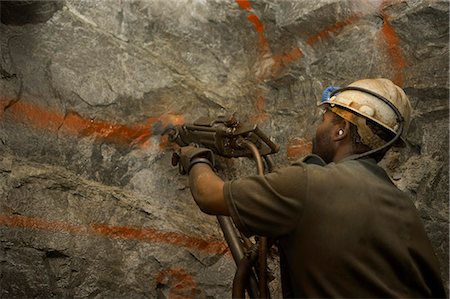 Goldmine drilling 3km underground, Gauteng, South Africa Stock Photo - Premium Royalty-Free, Code: 6110-07233643