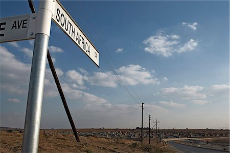 RDP development, Street sign, Johannesburg, Gauteng, South Africa Photographie de stock - Premium Libres de Droits, Code: 6110-07233613