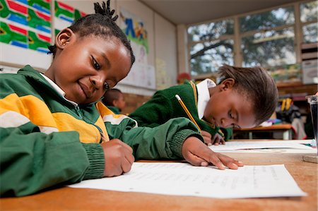 flag of south africa - Two young girls writing at a desk, Meyerton Primary School, Meyerton, Gauteng Stock Photo - Premium Royalty-Free, Code: 6110-09134227