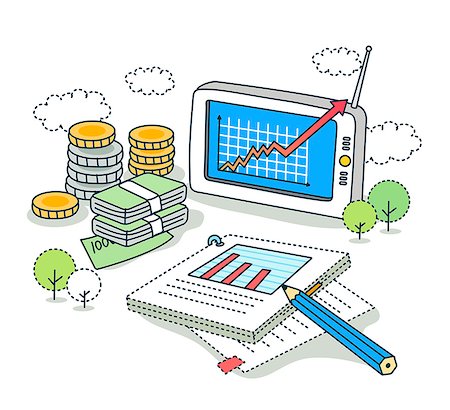 simsearch:6111-06727441,k - Concept of financial growth Photographie de stock - Premium Libres de Droits, Code: 6111-06727480