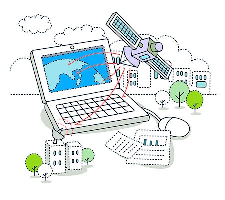 simsearch:6111-06727446,k - Concept of global communication Foto de stock - Sin royalties Premium, Código: 6111-06727404