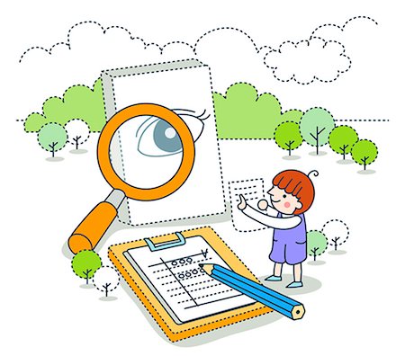 simsearch:6111-06727476,k - Kid with magnifying glass and book Stock Photo - Premium Royalty-Free, Code: 6111-06727662