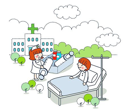 soins infirmiers - Illustration of nurse with syringe Photographie de stock - Premium Libres de Droits, Code: 6111-06727686