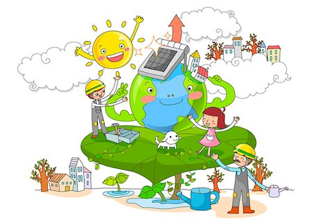 family solar panels - Solar Energy Stock Photo - Premium Royalty-Free, Code: 6111-06727832