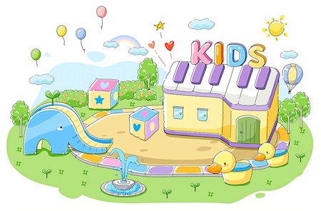 simsearch:6111-06728107,k - Concept of children playschool Stock Photo - Premium Royalty-Free, Code: 6111-06728099