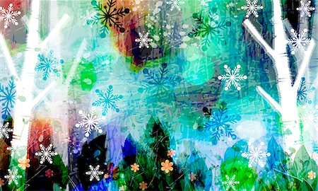 snowflake - Flora Background Photographie de stock - Premium Libres de Droits, Code: 6111-06728199