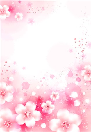 Illustration of abstract pink floral pattern Stock Photo - Premium Royalty-Free, Code: 6111-06728356