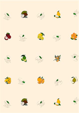 pear with leaves - Fruits Icon Set Stock Photo - Premium Royalty-Free, Code: 6111-06728881