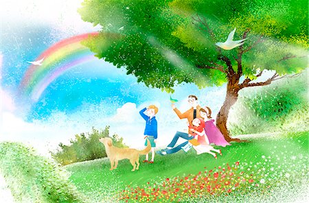 planting - Family In Garden Stock Photo - Premium Royalty-Free, Code: 6111-06729026