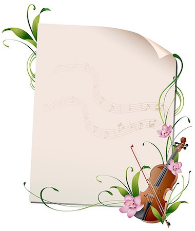 Musical Frame Photographie de stock - Premium Libres de Droits, Code: 6111-06729274