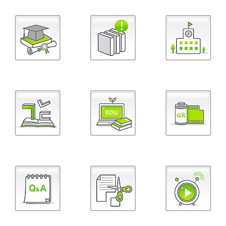 simsearch:6111-06837306,k - Set of various icons Stock Photo - Premium Royalty-Free, Code: 6111-06837286