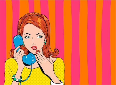 An illustration in the style of pop art. Stock Photo - Premium Royalty-Free, Code: 6111-06837877