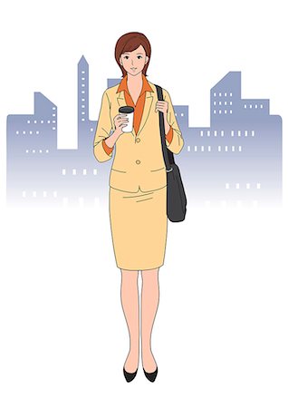 simsearch:6111-06838348,k - Businesswoman standing in front of city Stock Photo - Premium Royalty-Free, Code: 6111-06837991