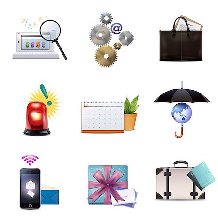 simsearch:6111-06838623,k - Set of various icons Stock Photo - Premium Royalty-Free, Code: 6111-06838083