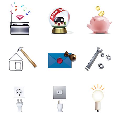 Set of various icons Foto de stock - Sin royalties Premium, Código: 6111-06838085