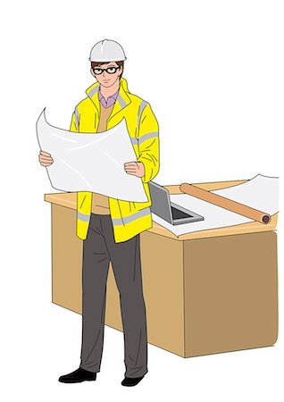 simsearch:614-06814032,k - Architect working in office Stock Photo - Premium Royalty-Free, Code: 6111-06838013