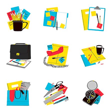 simsearch:6111-06838623,k - Set of business related icons Stock Photo - Premium Royalty-Free, Code: 6111-06838220