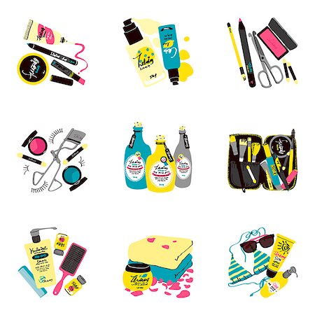 Set of various cosmetics Photographie de stock - Premium Libres de Droits, Code: 6111-06838229