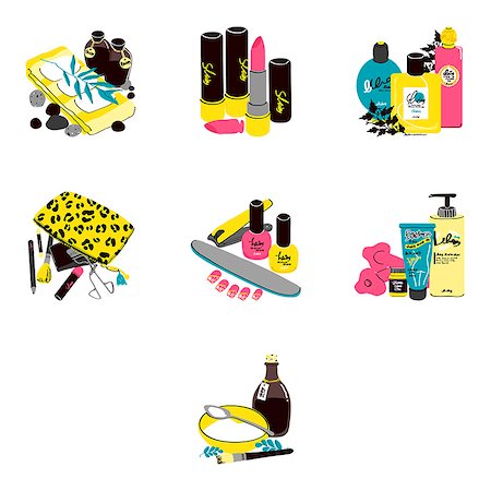 Set of various cosmetics Photographie de stock - Premium Libres de Droits, Code: 6111-06838230