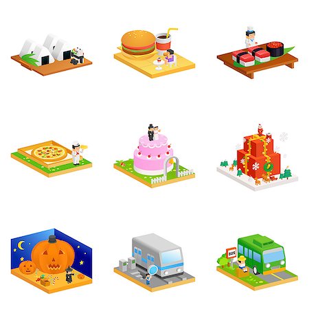 simsearch:6111-06838316,k - Set of various icons Stock Photo - Premium Royalty-Free, Code: 6111-06838316