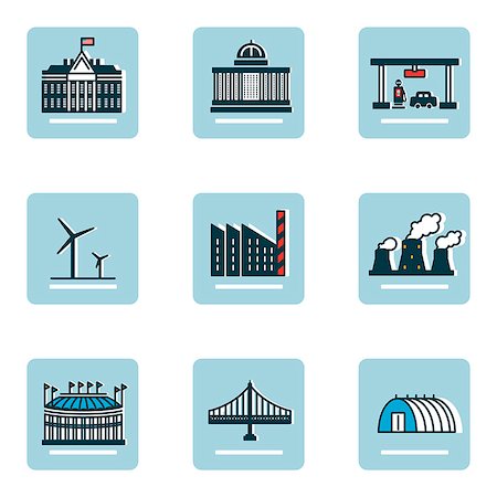 simsearch:6111-06837314,k - Set of various architecture related icons Stock Photo - Premium Royalty-Free, Code: 6111-06838454