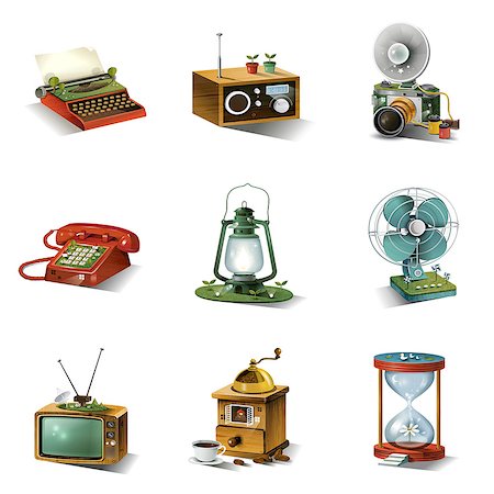 Set of various household related icons Stock Photo - Premium Royalty-Free, Code: 6111-06838481