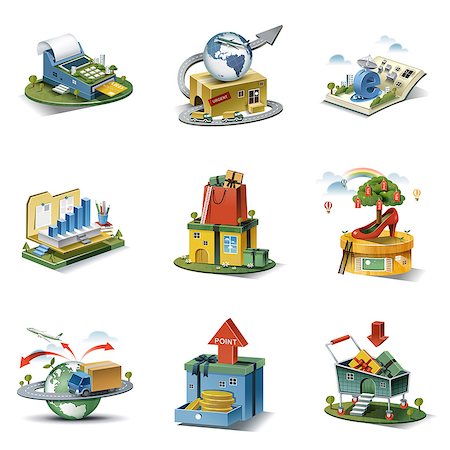 simsearch:6111-06838495,k - Set of various icons Stock Photo - Premium Royalty-Free, Code: 6111-06838490