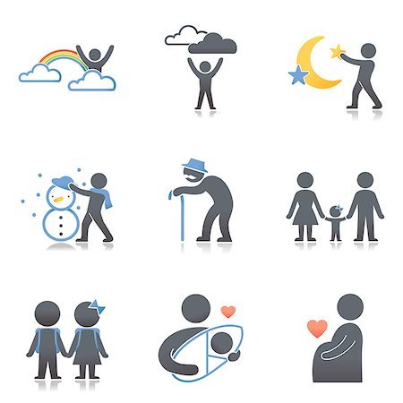 simsearch:6111-06838526,k - Set of various icons Stock Photo - Premium Royalty-Free, Code: 6111-06838528