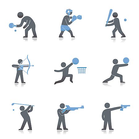 Set of various sport related icons Stock Photo - Premium Royalty-Free, Code: 6111-06838532