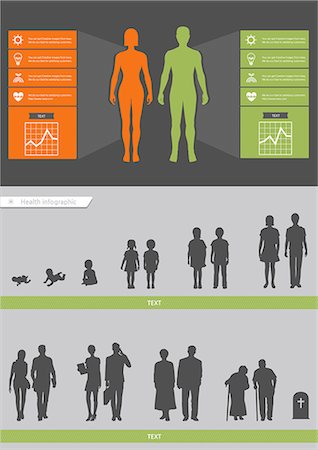 entwicklung - Set of various health infographic icons Photographie de stock - Premium Libres de Droits, Code: 6111-06838656