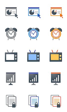 simsearch:6118-07354271,k - Set of various business related icons Stock Photo - Premium Royalty-Free, Code: 6111-06838709