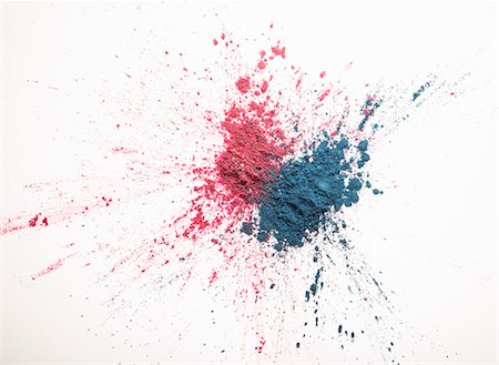 Pink and blue eyeshadow splatter Stock Photo - Premium Royalty-Free, Code: 6113-06497987