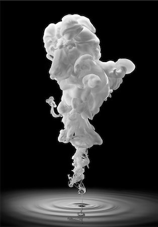 Smoke forming poodle face Foto de stock - Sin royalties Premium, Código: 6113-06498717