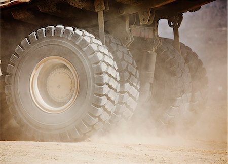 Close up of machinery wheels on site Stock Photo - Premium Royalty-Free, Code: 6113-06625974