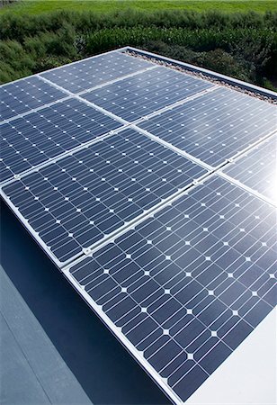 solar panel roof - Close up of solar panels outdoors Stock Photo - Premium Royalty-Free, Code: 6113-06626734